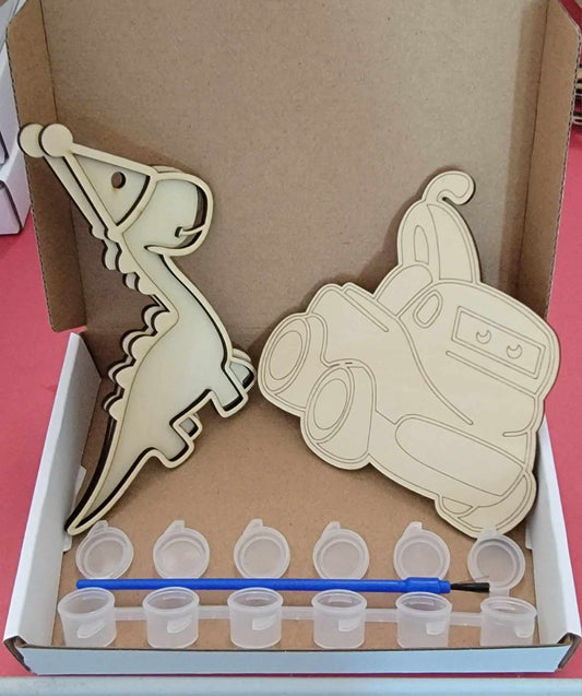 Dinosaur And Truck Paint set